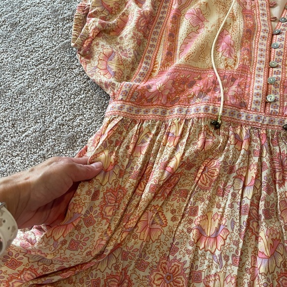 Spell & The Gypsy Collective Poinciana Romper, Pink Floral, Short Sleeve, S - Picture 15 of 16